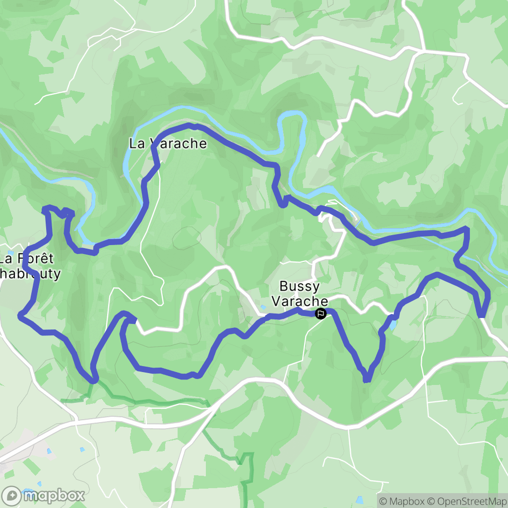 Eymoutiers : carte du parcours de randonnée - France