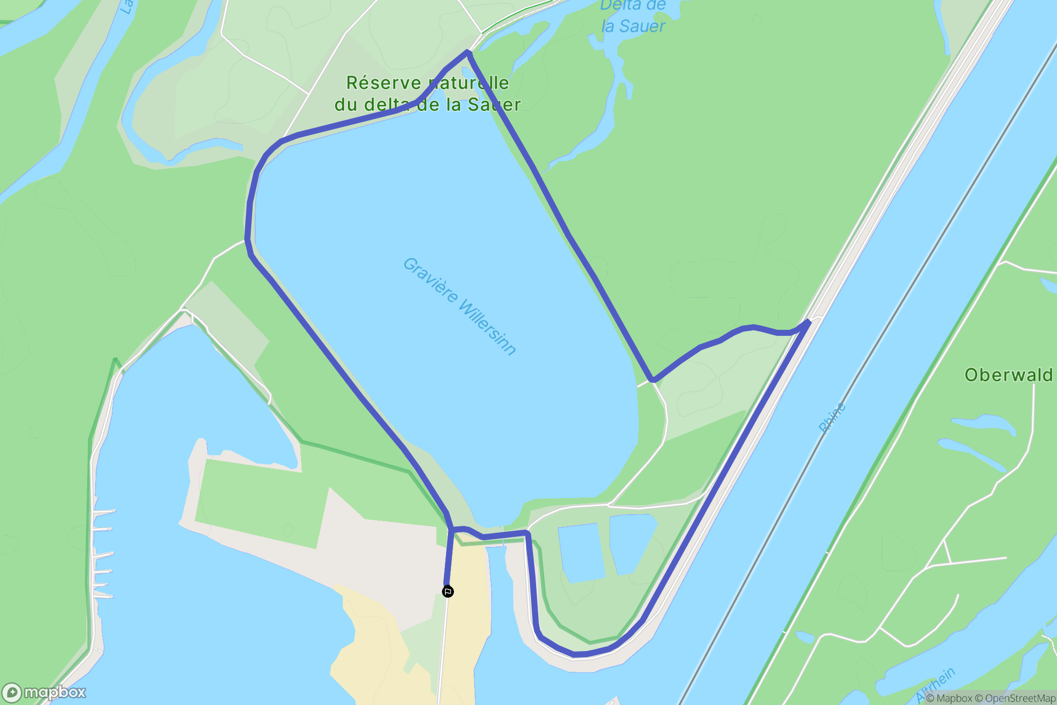 Seltz : carte du parcours de randonnée - France