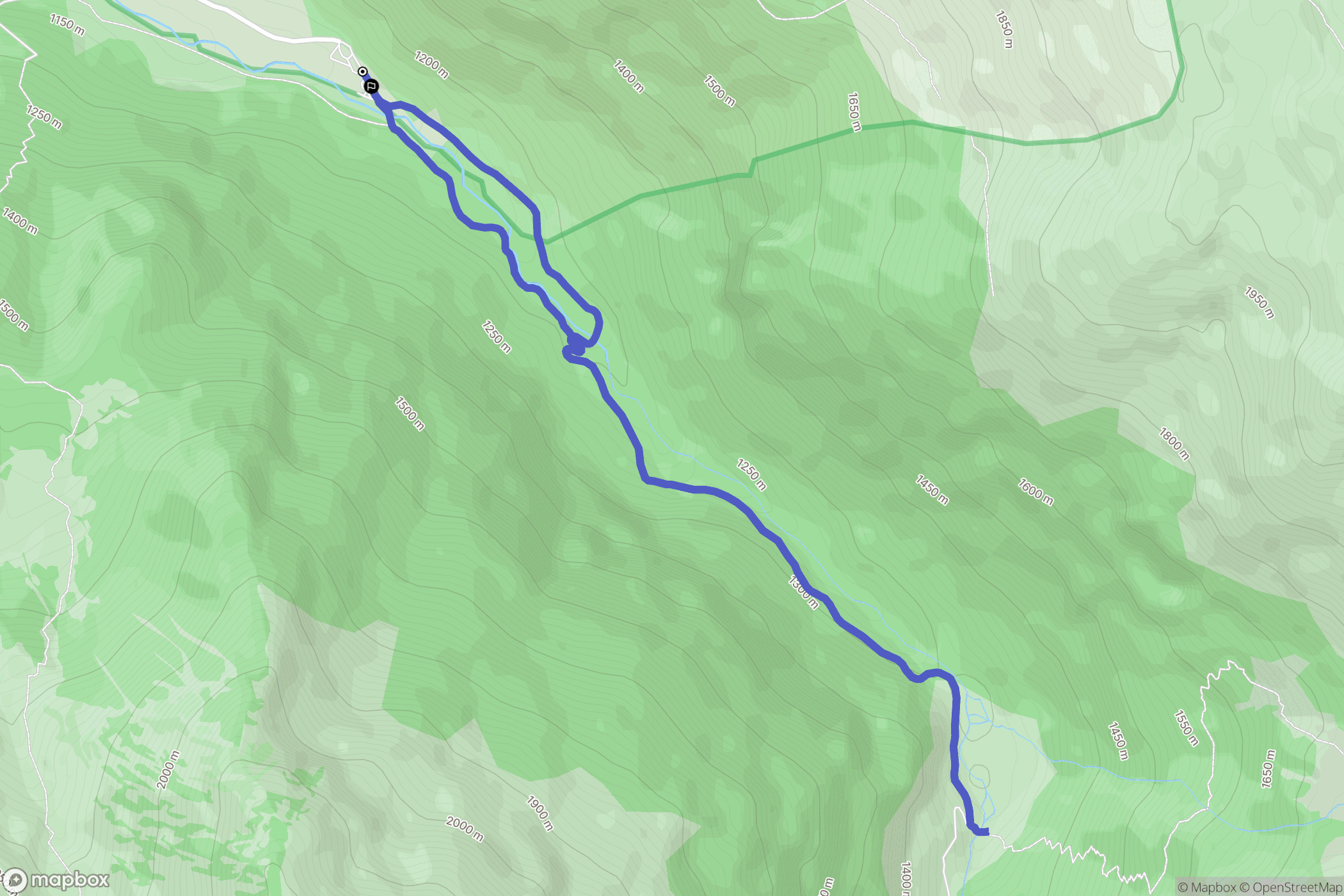 Orlu : carte du parcours de randonnée - France