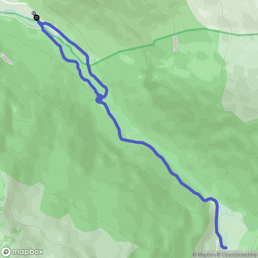 Orlu : carte du parcours de randonnée - France