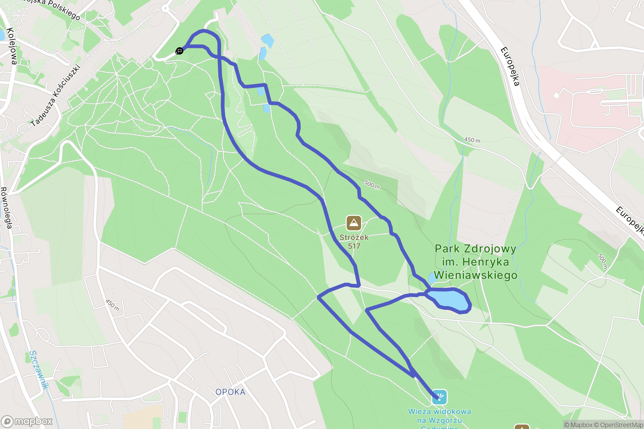 Szczawno-Zdrój: mapa trasy - Poland