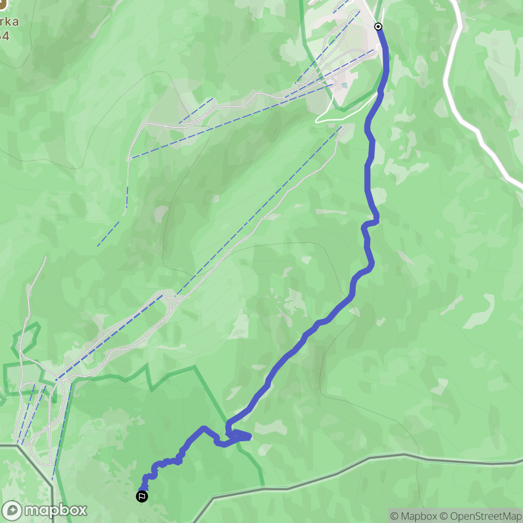 Korbielów: mapa trasy - Poland