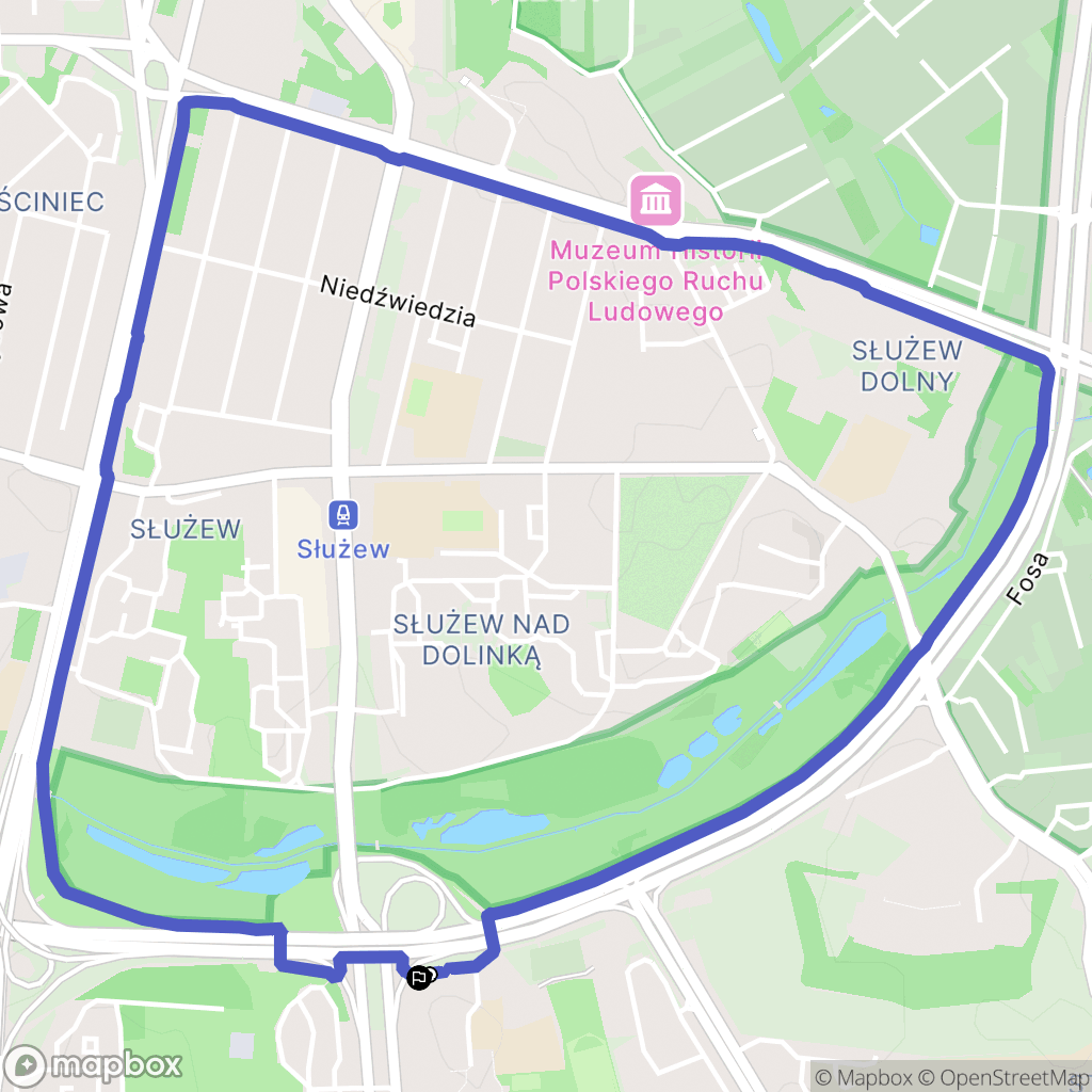 Warszawa: mapa trasy - Poland