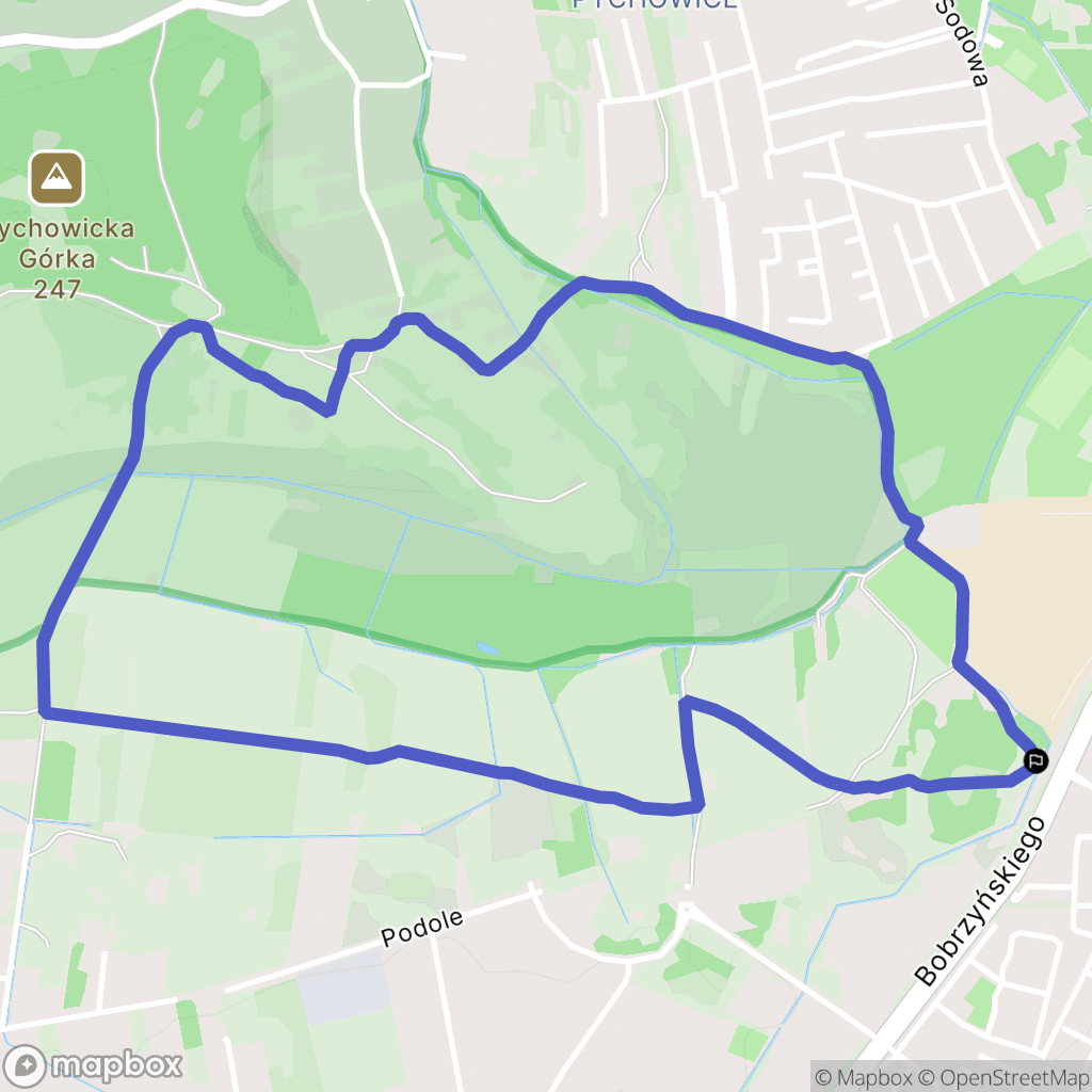 Kraków: mapa trasy - Poland