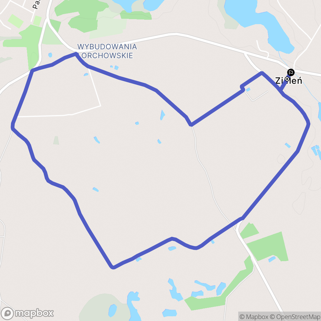 Zieleń: mapa trasy - Poland
