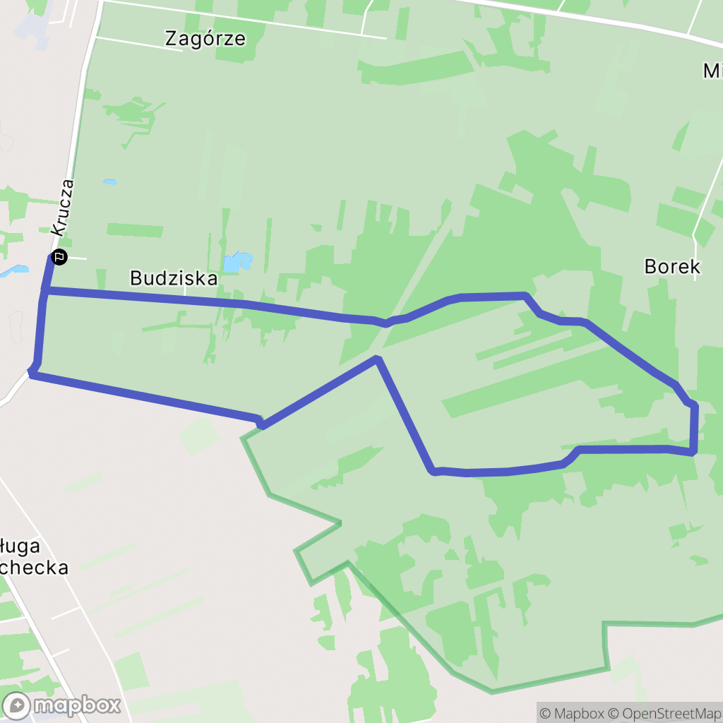 Budziska: mapa trasy - Poland