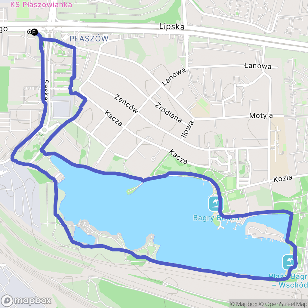 Kraków: mapa trasy - Poland