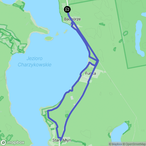 Bachorze: mapa trasy - Poland