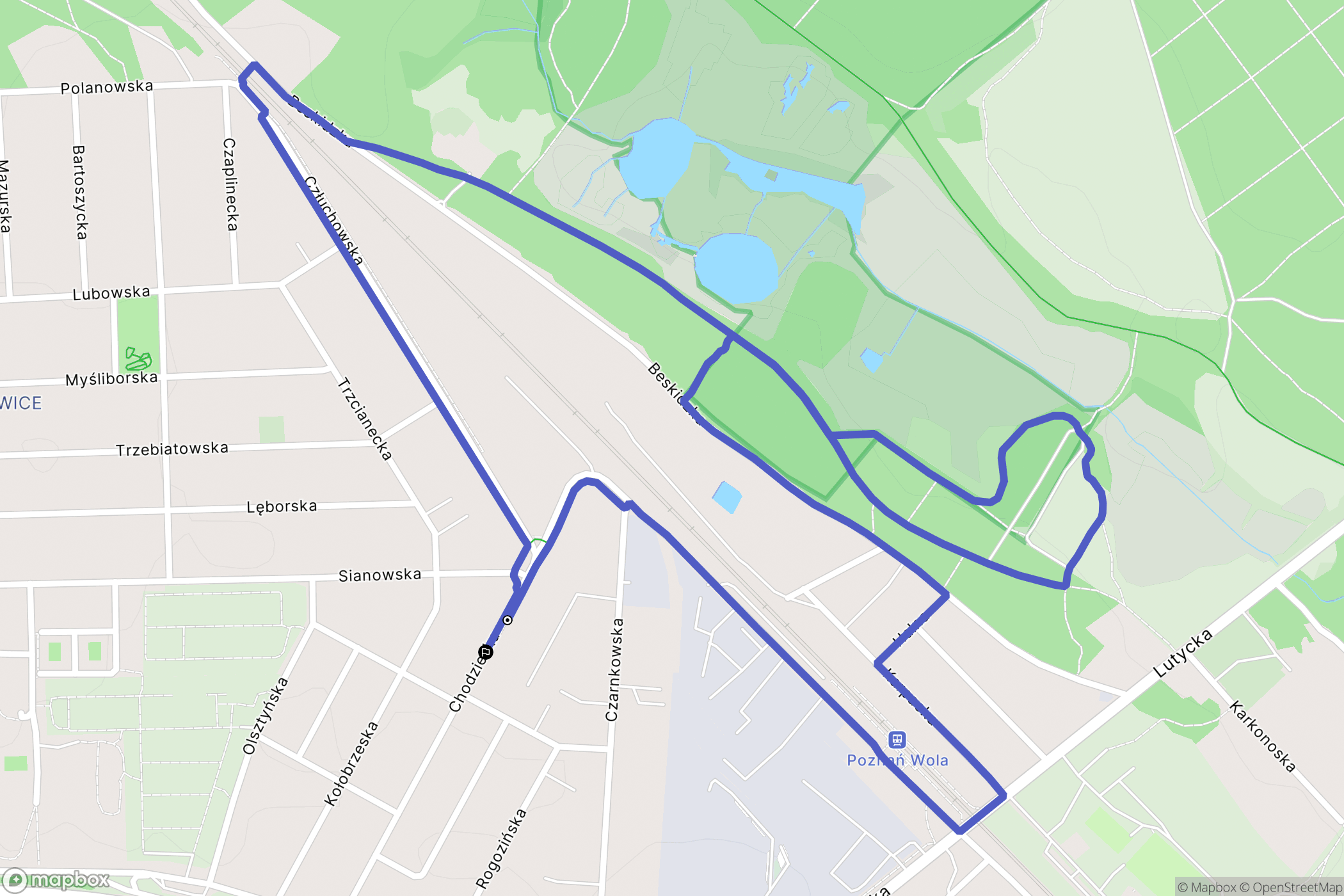 Poznań: mapa trasy - Poland