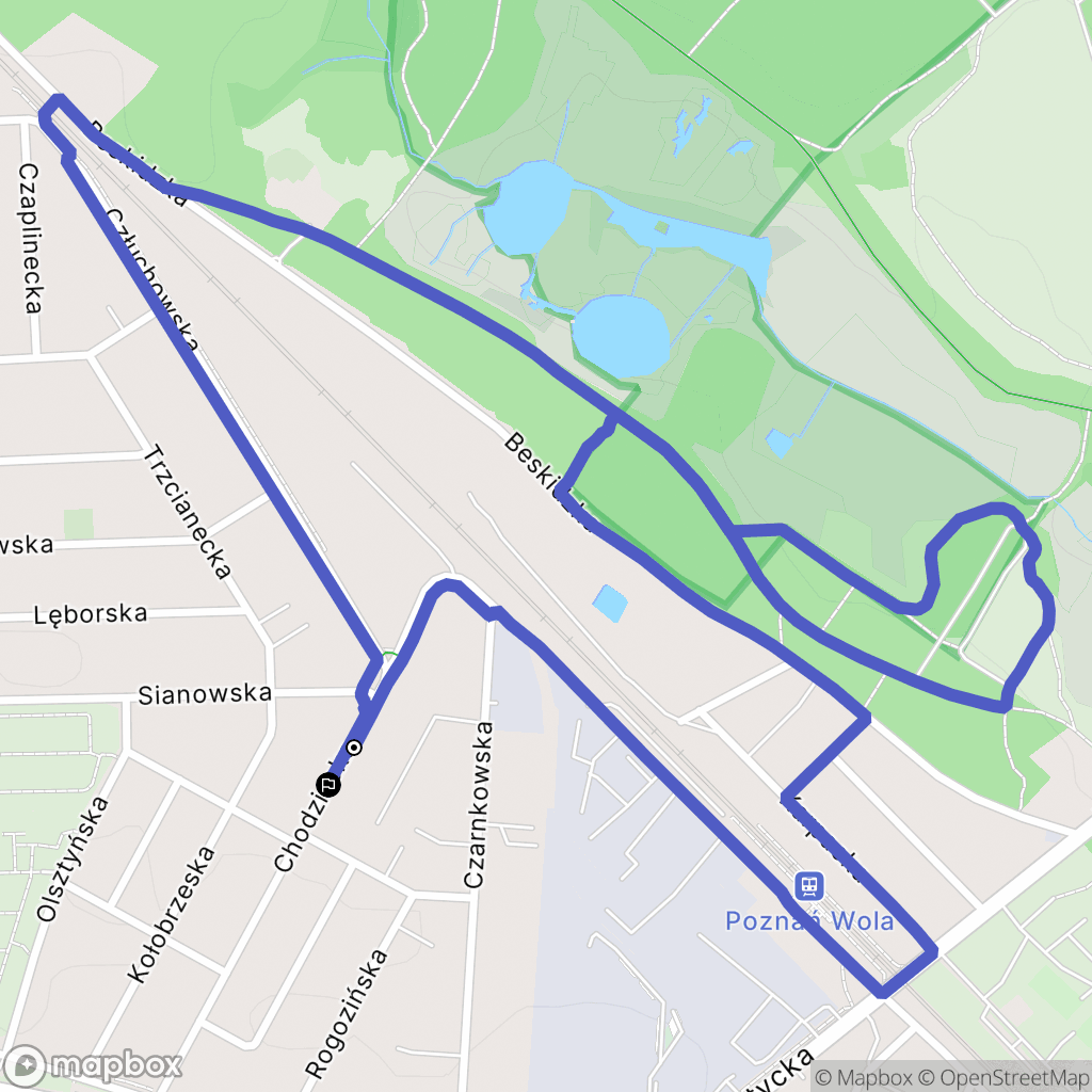 Poznań: mapa trasy - Poland