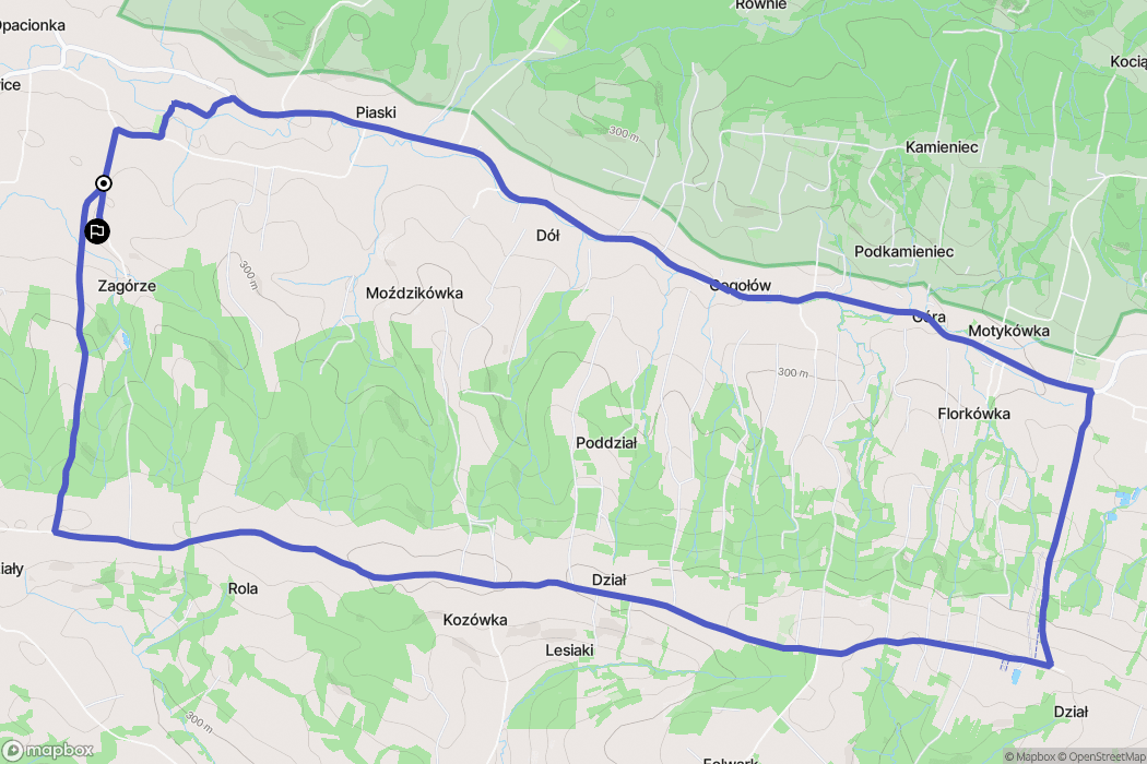 Januszkowice: mapa trasy - Poland