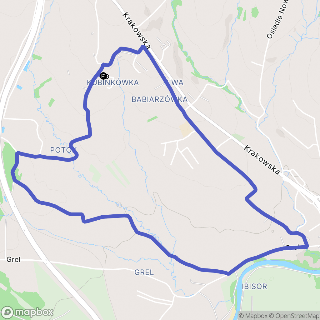 Nowy Targ: mapa trasy - Poland