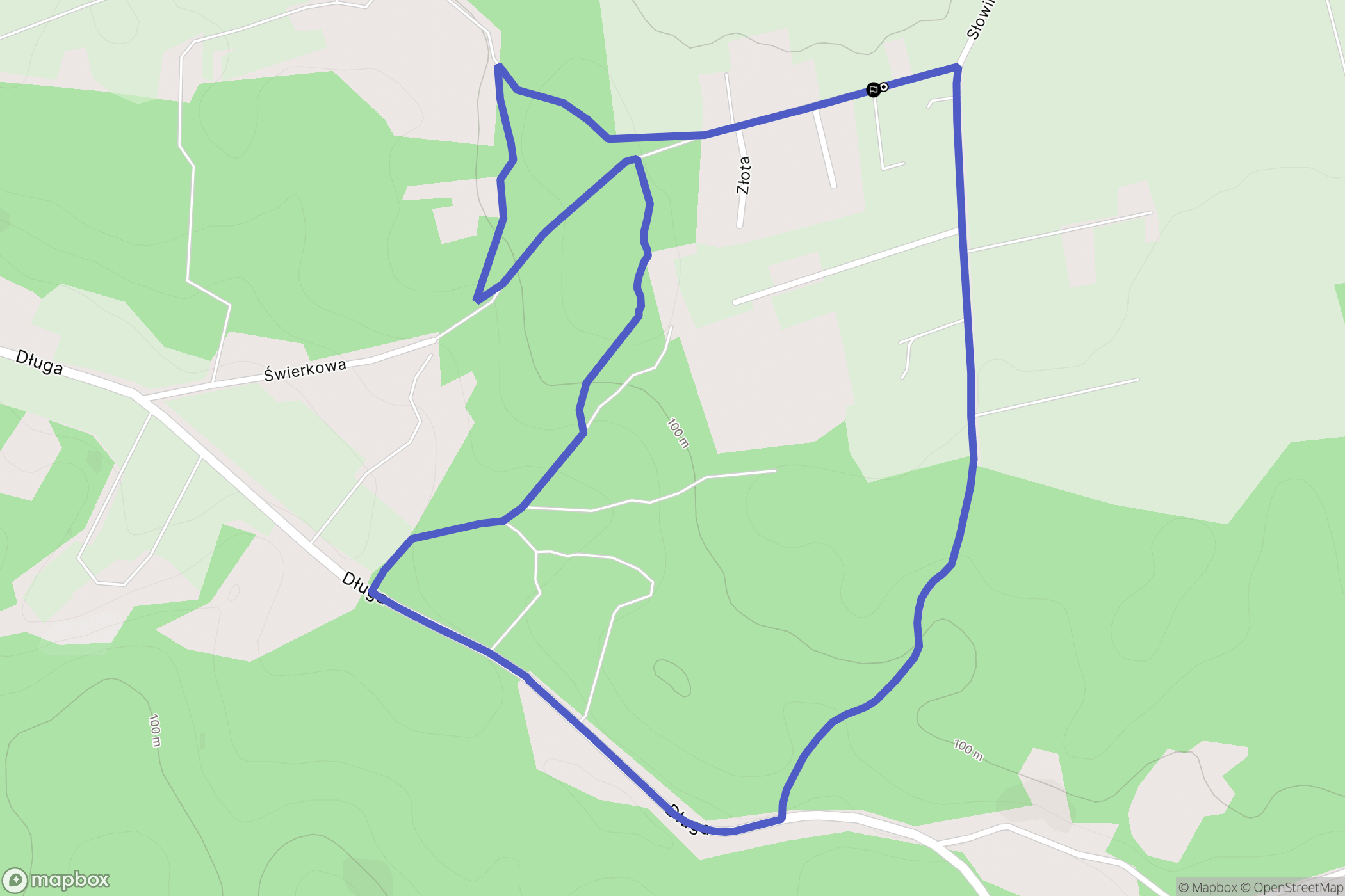 Góra: mapa trasy - Poland