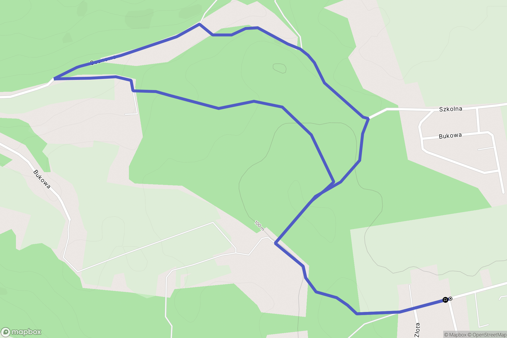 Góra: mapa trasy - Poland
