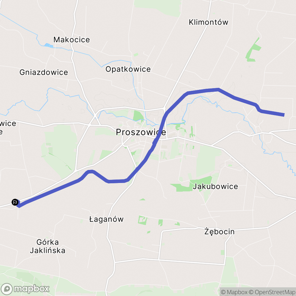 Szklana: mapa trasy - Poland