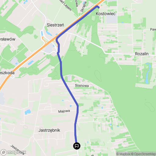 Żelechów: mapa trasy - Poland
