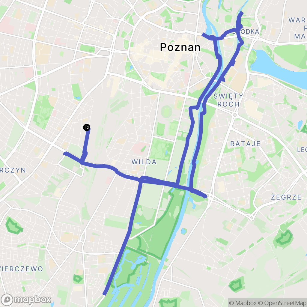 Poznań: mapa trasy - Poland