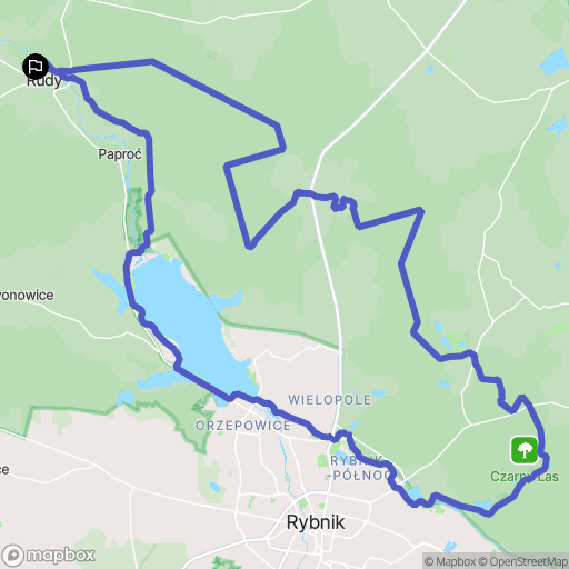 Rudy: mapa trasy - Poland