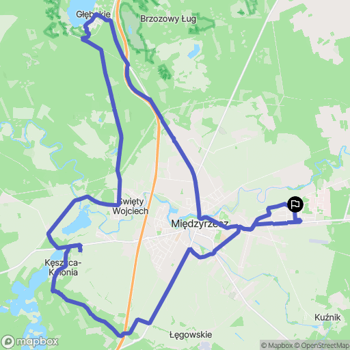 Międzyrzecz: mapa trasy - Poland