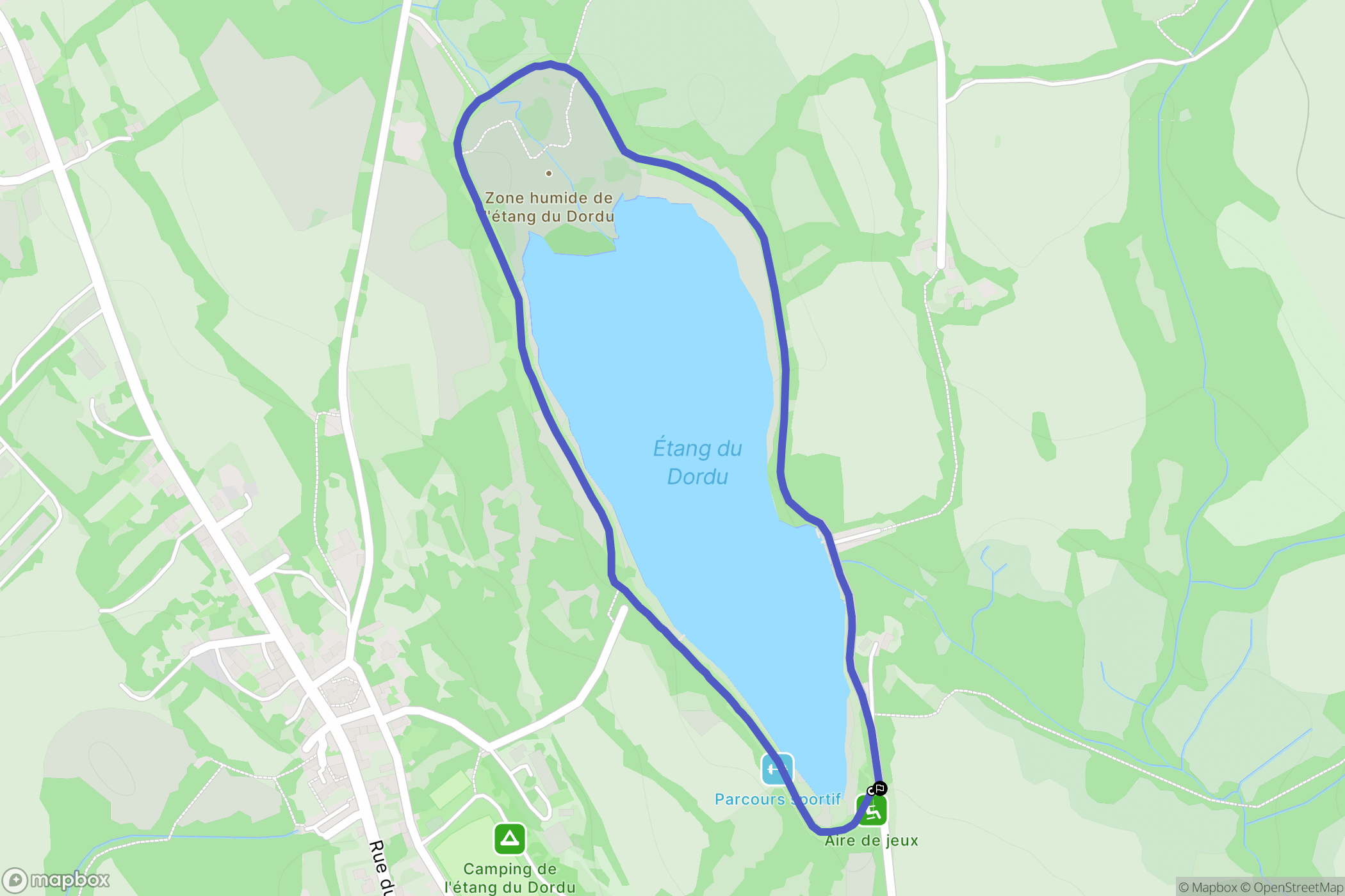 Langoëlan : carte du parcours de randonnée - France