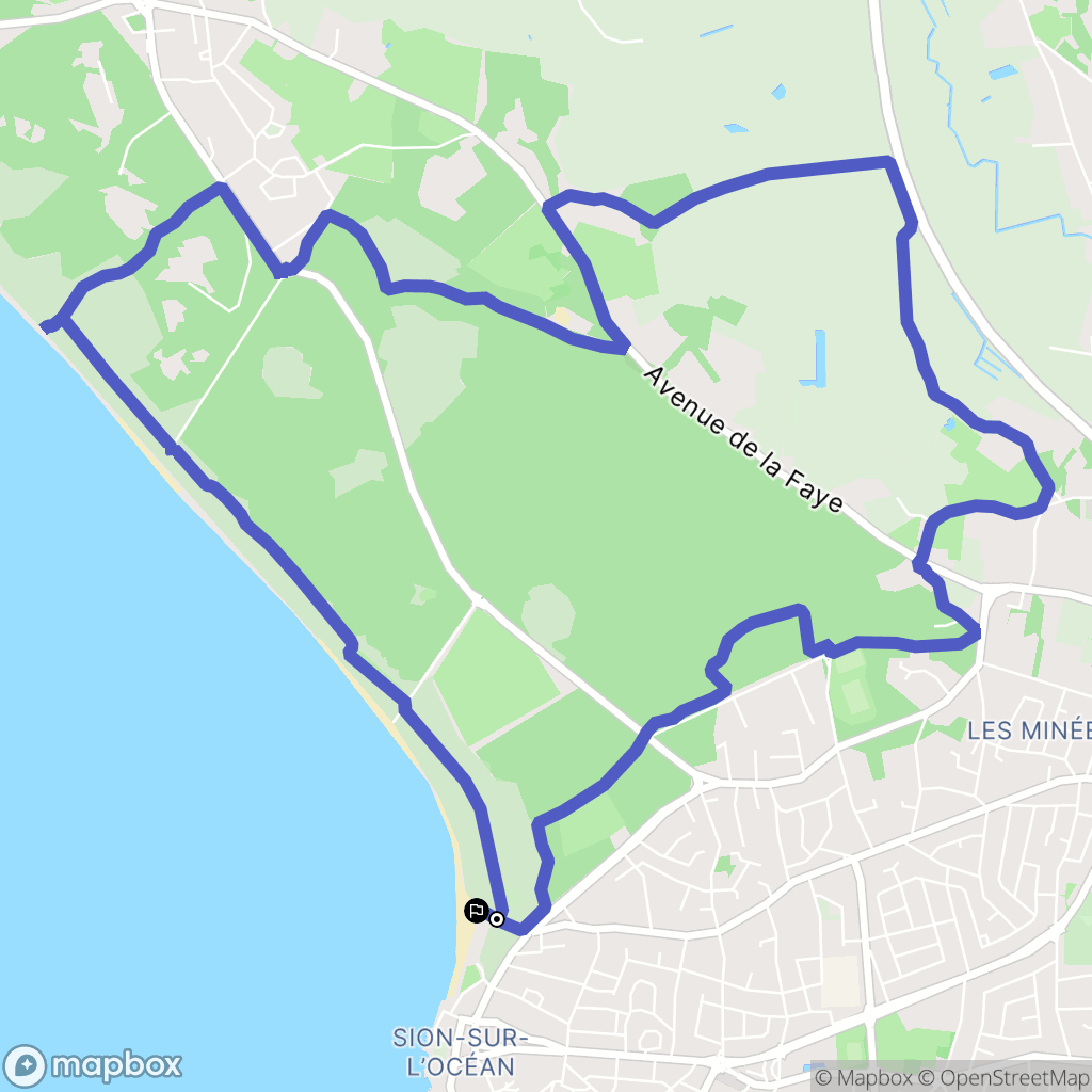 Saint-Hilaire-de-Riez : carte du parcours de randonnée - France
