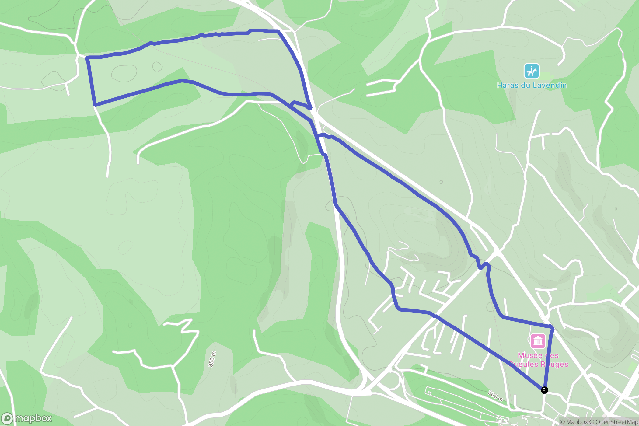 Tourves : carte du parcours de randonnée - France