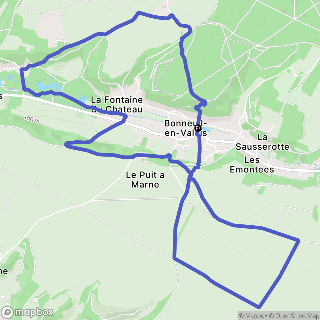 Bonneuil-en-Valois : carte du parcours de randonnée - France
