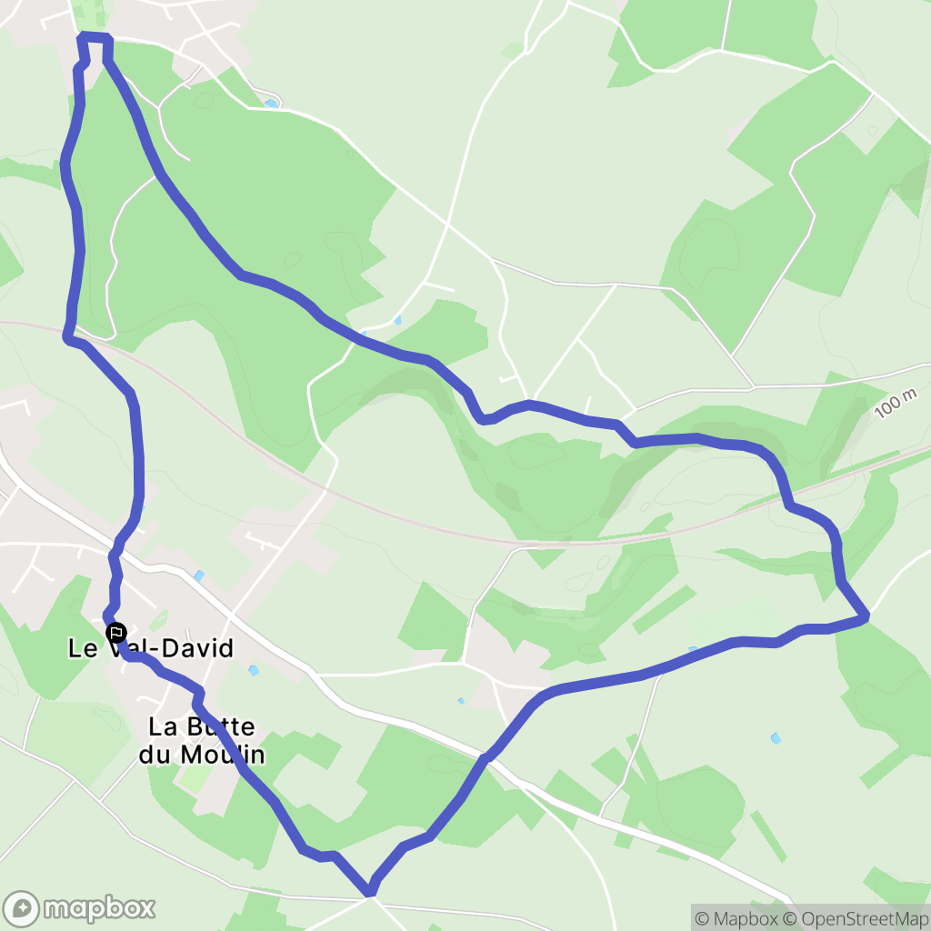 Le Val-David : carte du parcours de randonnée - France