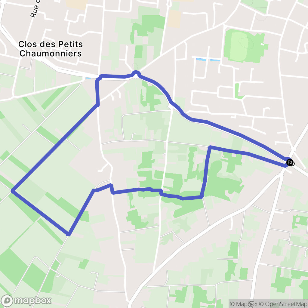 Olivet : carte du parcours de randonnée - France