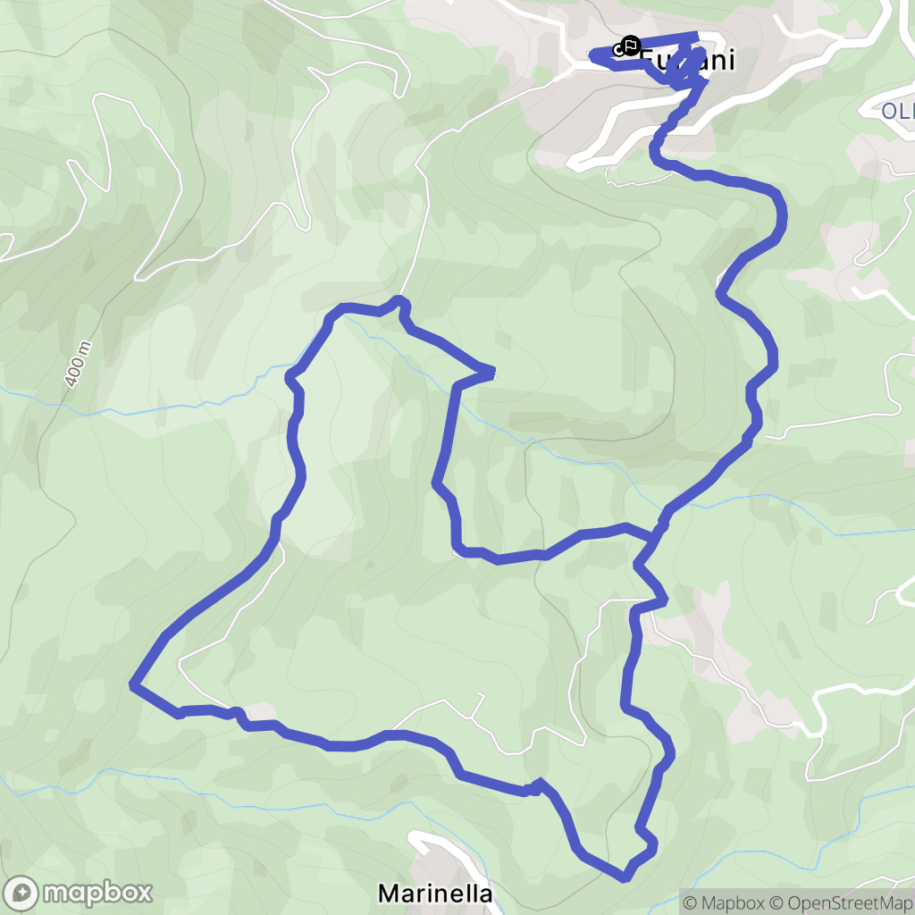 Furiani : carte du parcours de randonnée - France