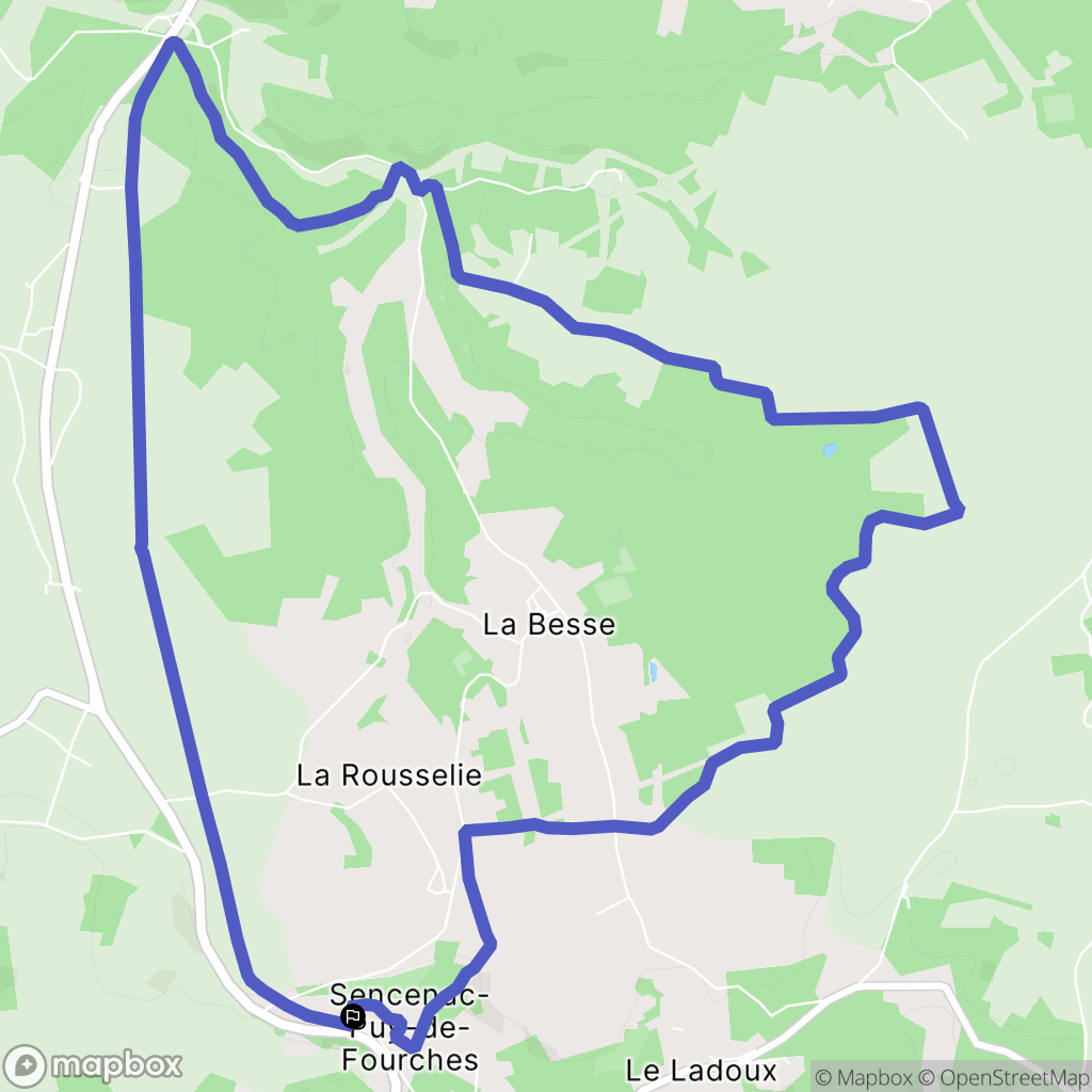Brantôme en Périgord : carte du parcours de randonnée - France