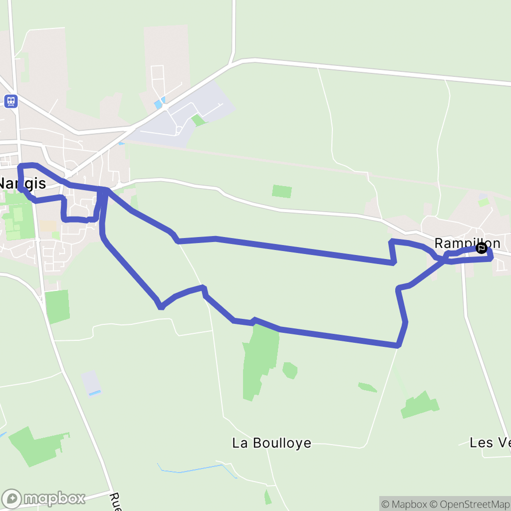 Rampillon : carte du parcours de randonnée - France