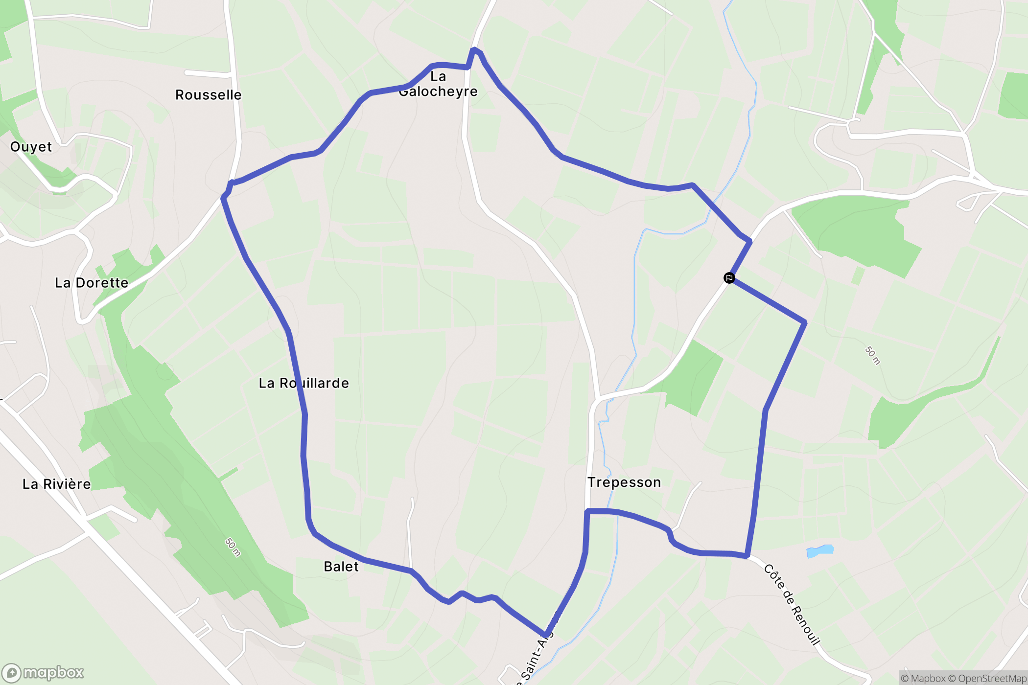 Saint-Michel-de-Fronsac : carte du parcours de randonnée - France