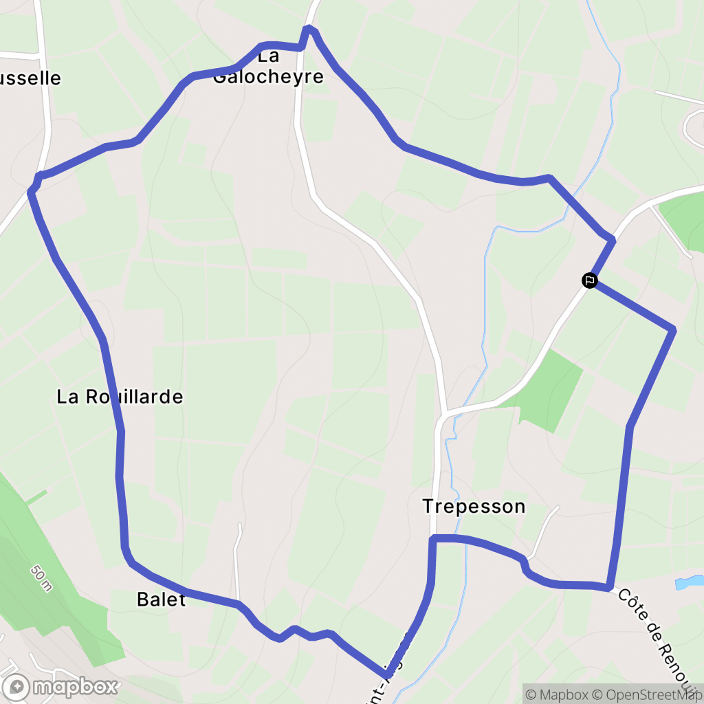 Saint-Michel-de-Fronsac : carte du parcours de randonnée - France