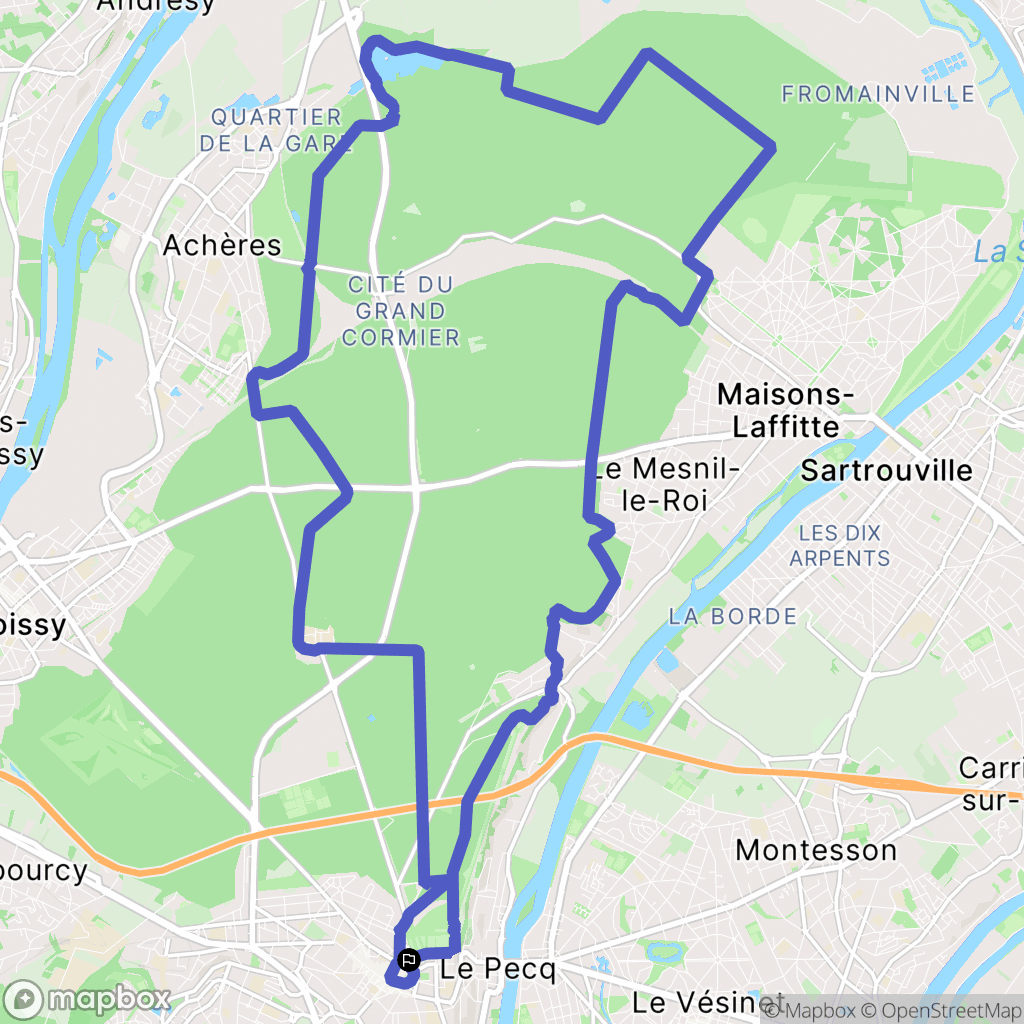 Chambourcy : carte du parcours de randonnée - France
