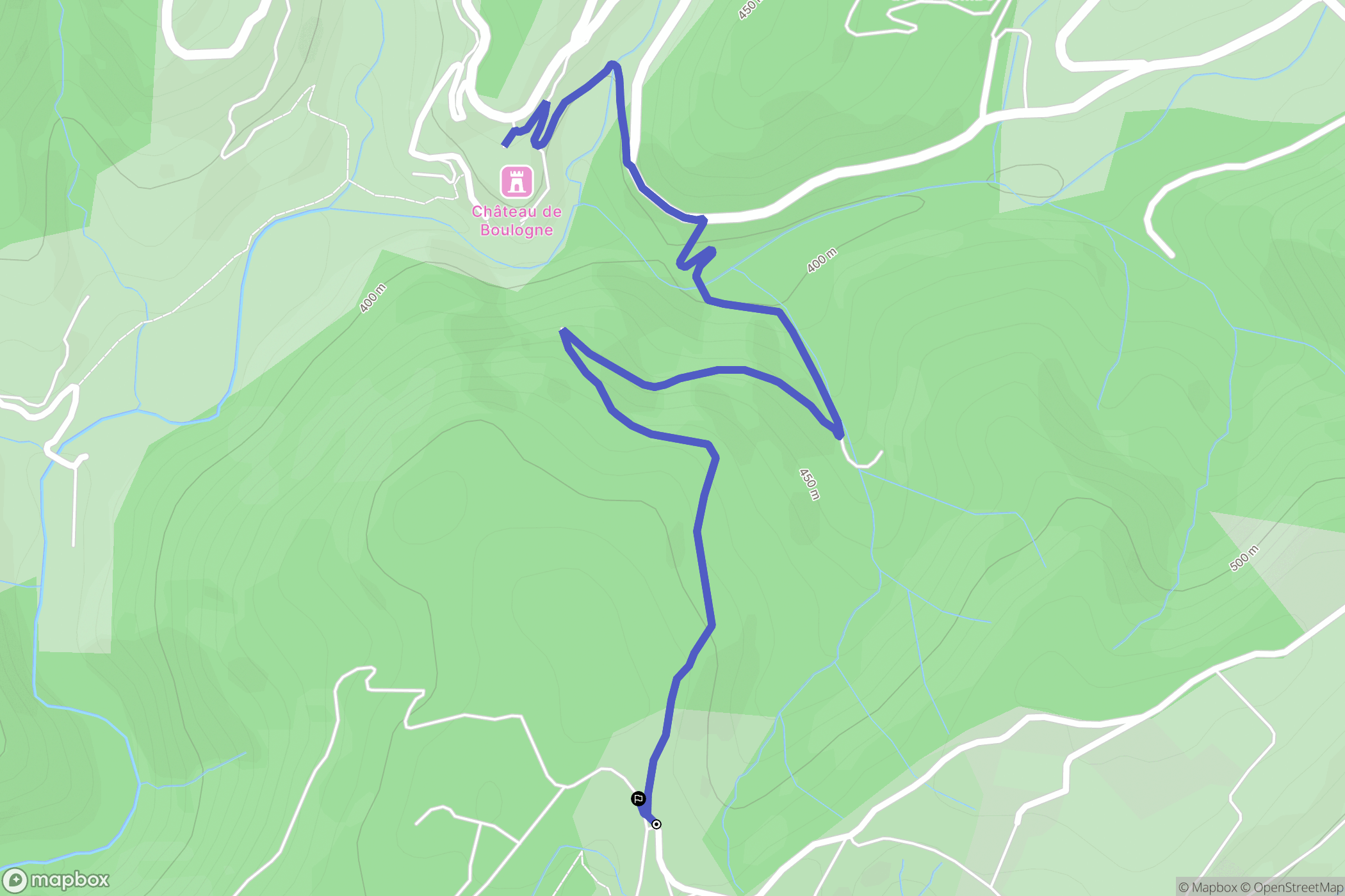 Vesseaux : carte du parcours de randonnée - France