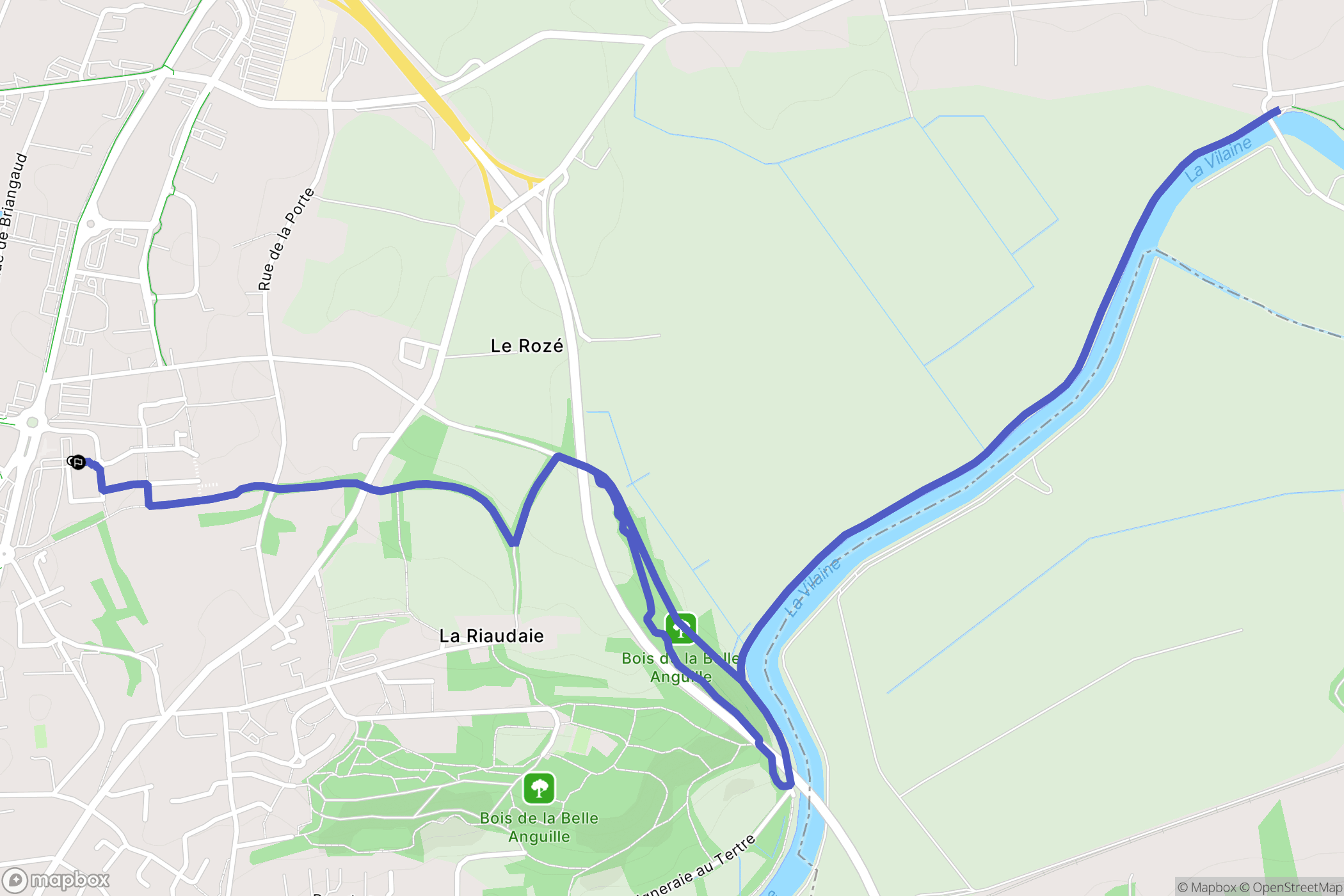Redon : carte du parcours de randonnée - France