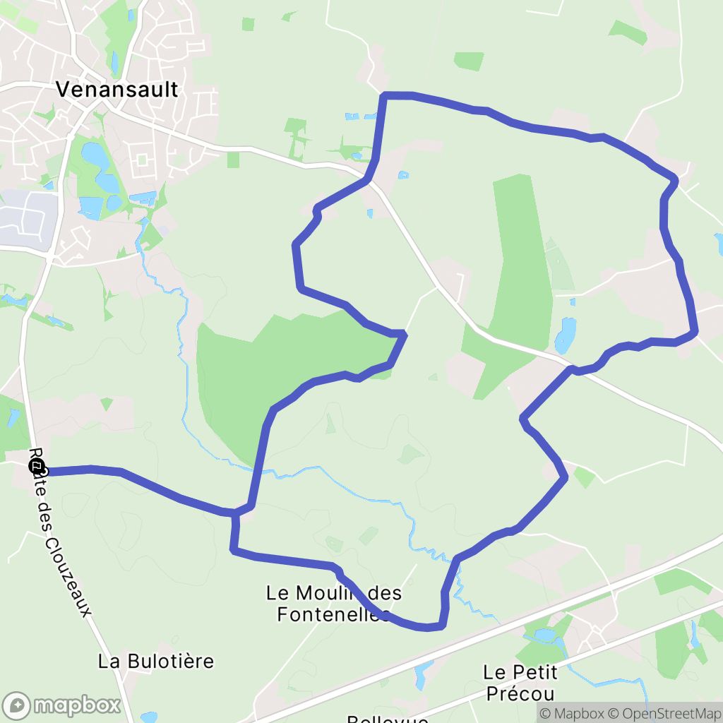 Venansault : carte du parcours de randonnée - France