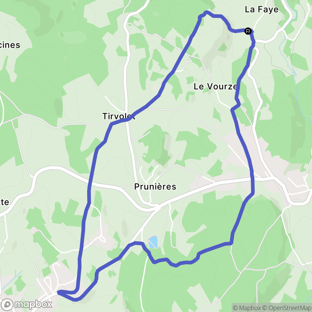 Saint-Pal-de-Mons : carte du parcours de randonnée - France