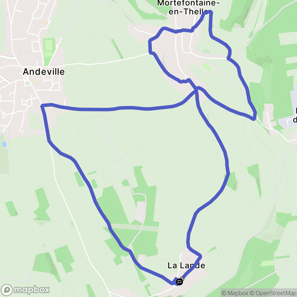 Esches : carte du parcours de randonnée - France