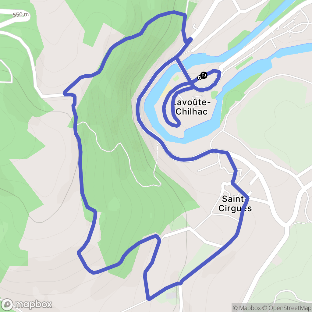 Lavoûte-Chilhac : carte du parcours de randonnée - France