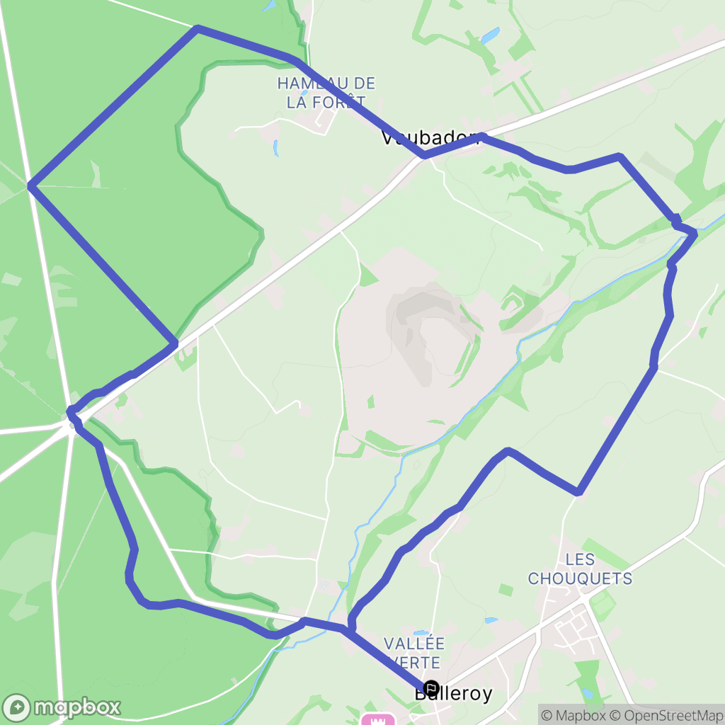 Balleroy-sur-Drôme : carte du parcours de randonnée - France