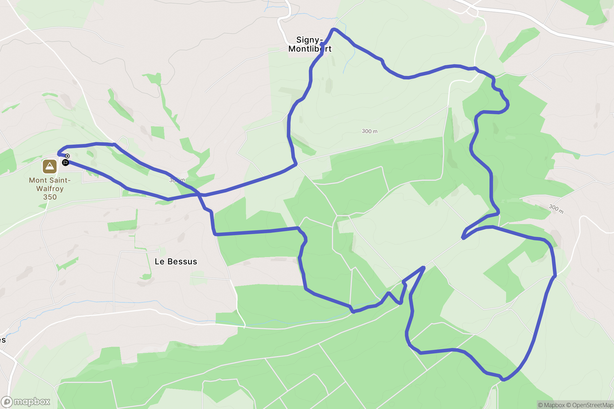 Margut : carte du parcours de randonnée - France