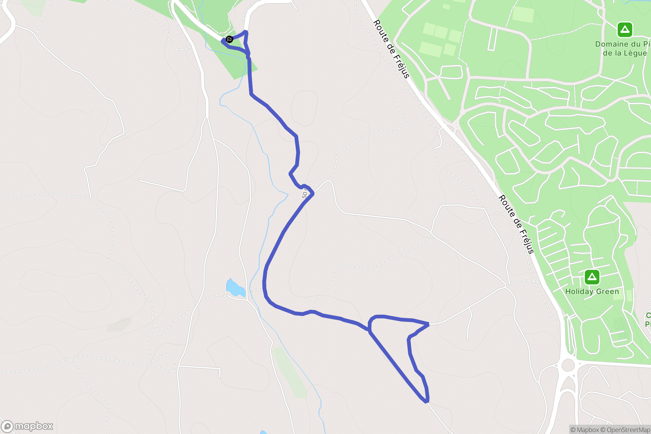 Puget-sur-Argens : carte du parcours de randonnée - France