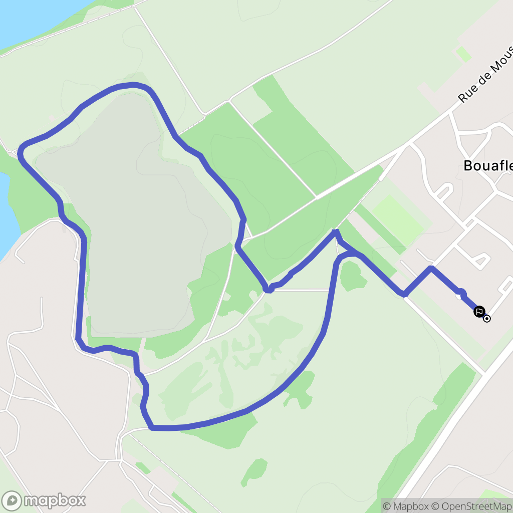 Bouafles : carte du parcours de randonnée - France