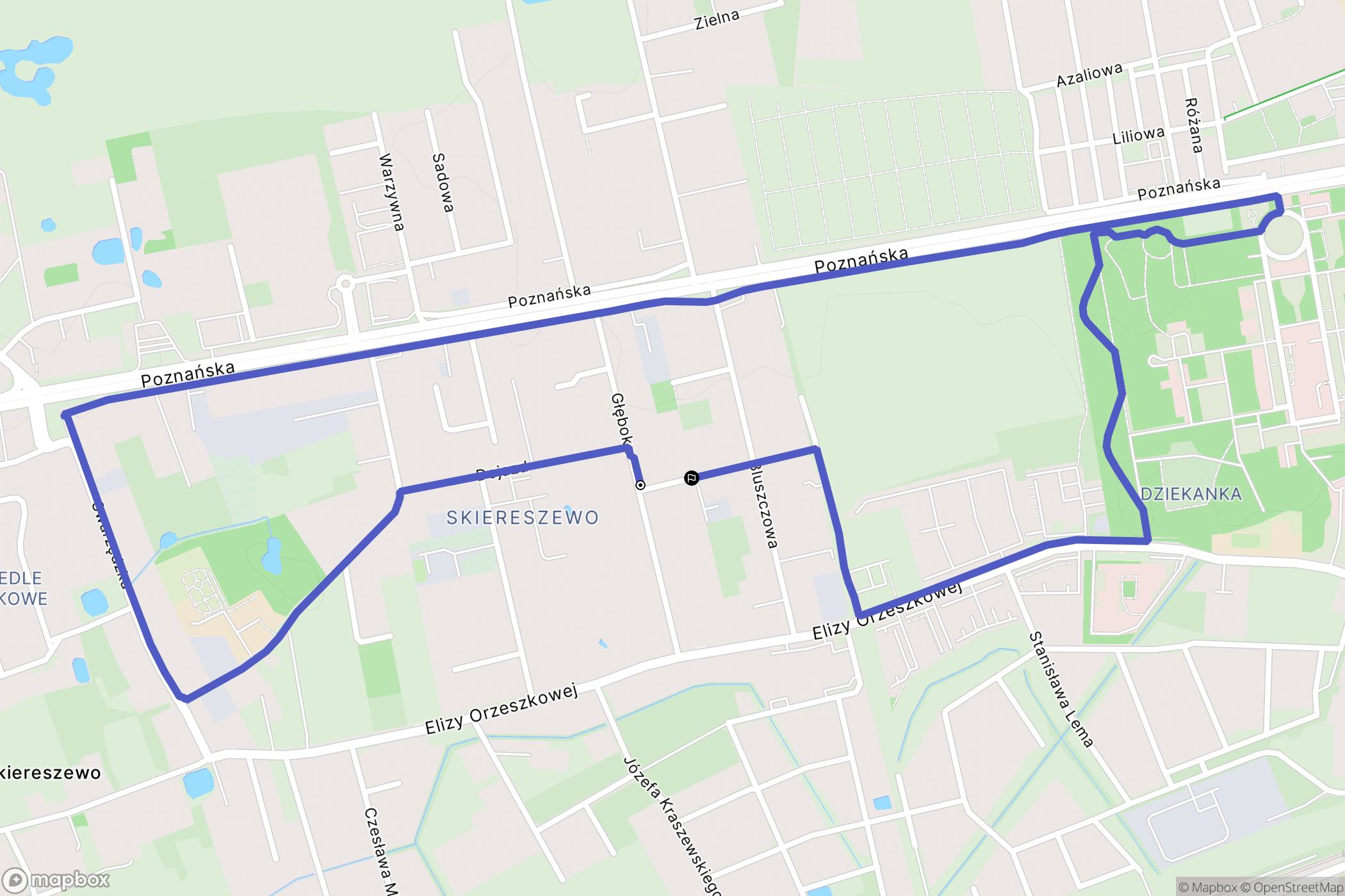 Gniezno: mapa trasy - Poland