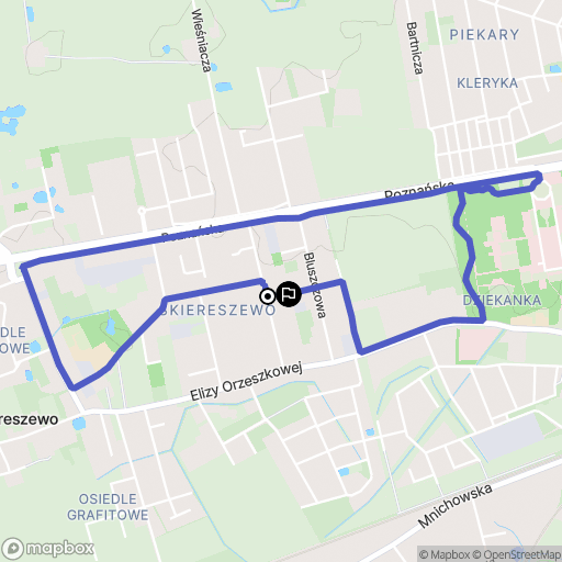Gniezno: mapa trasy - Poland