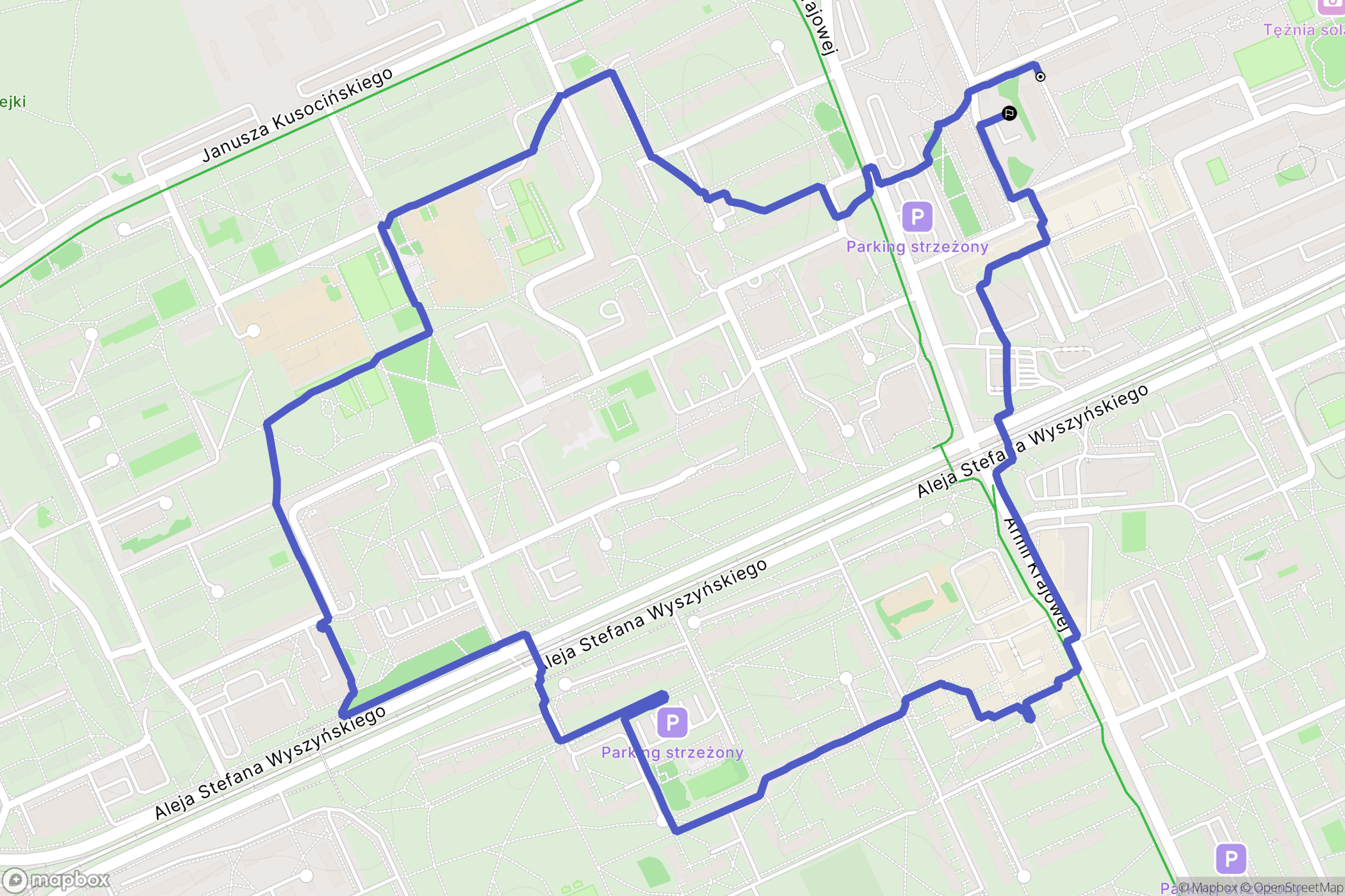 Łódź: mapa trasy - Poland