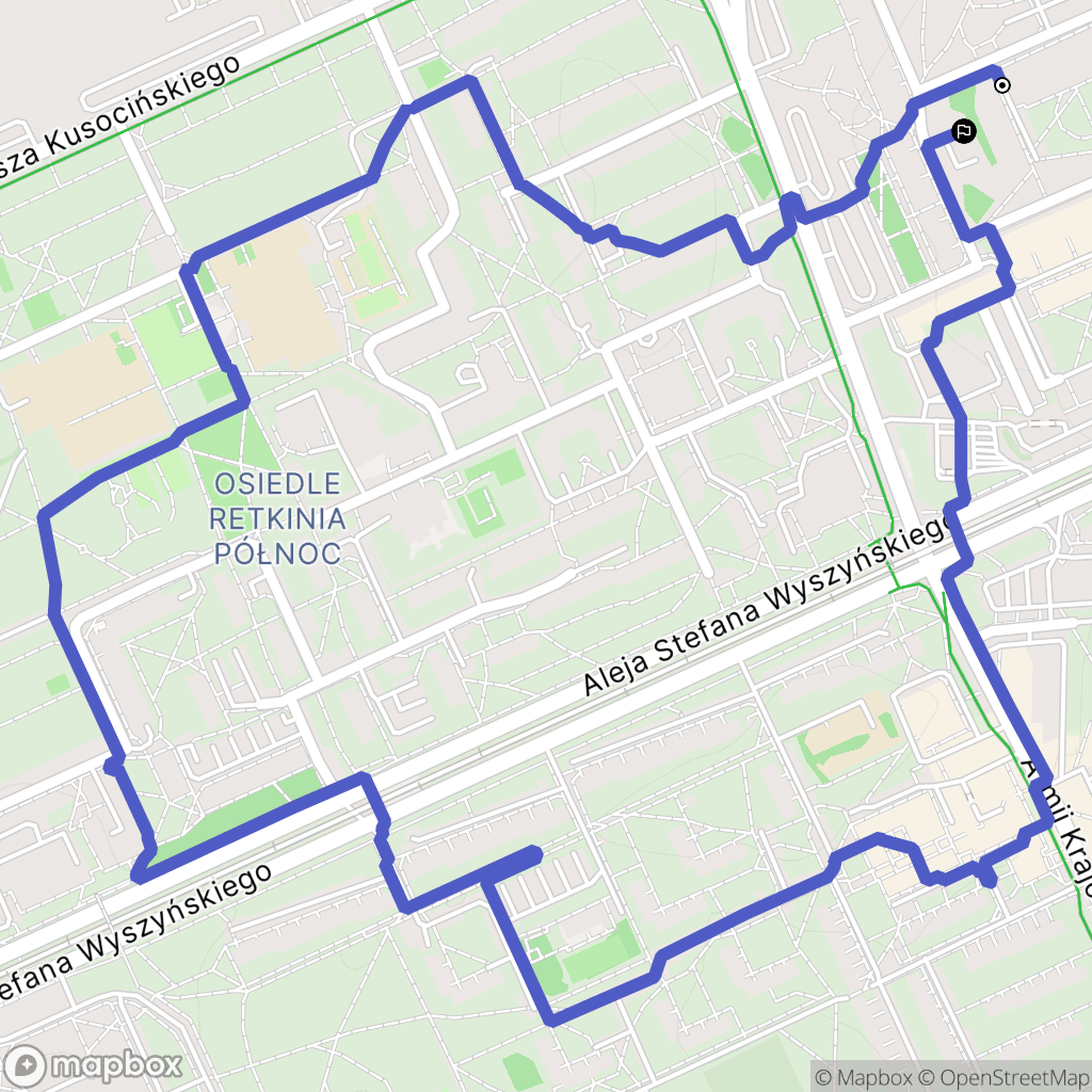 Łódź: mapa trasy - Poland
