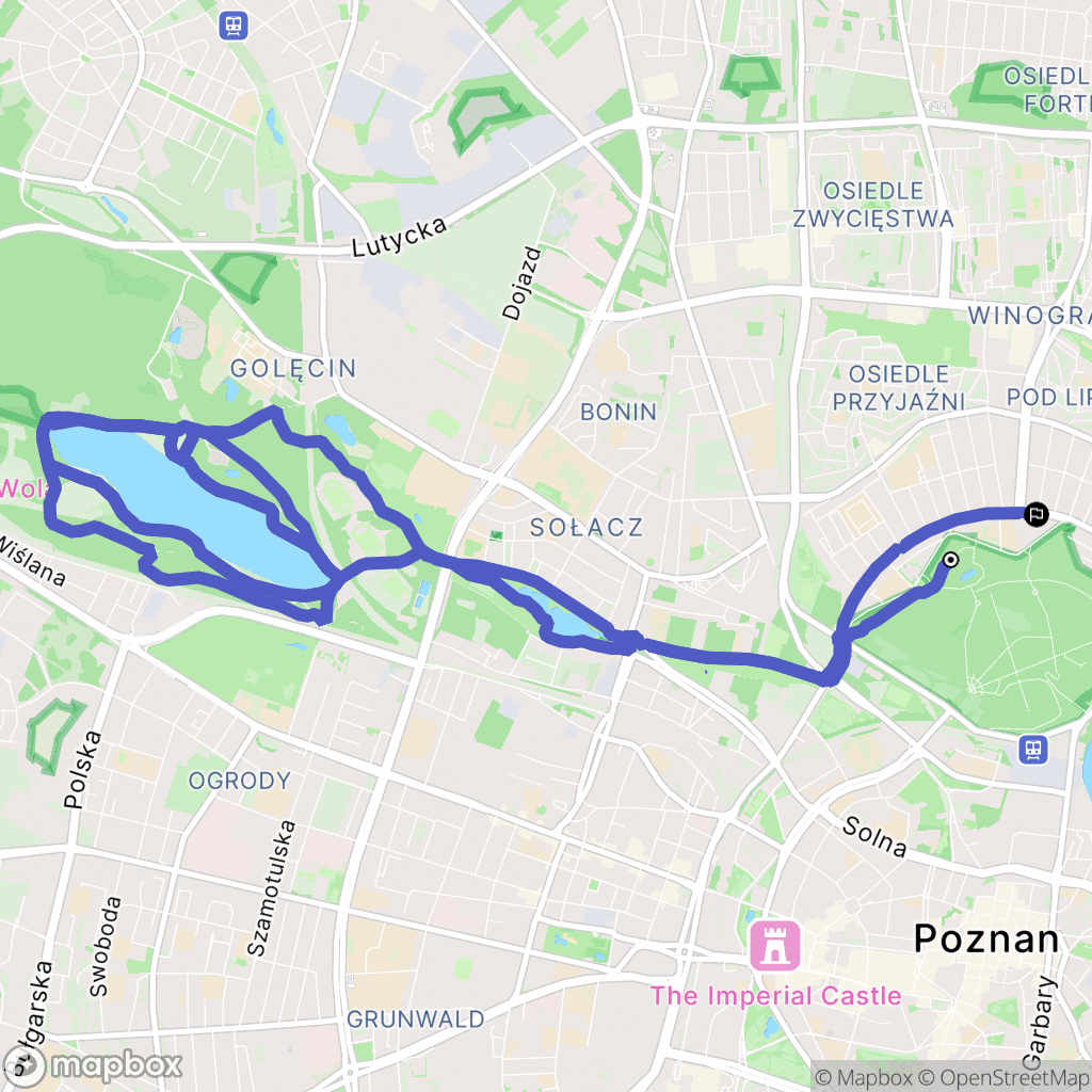 Poznań: mapa trasy - Poland
